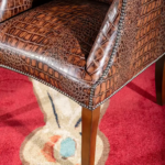 Embossed Leather Accent Chair - Image 3