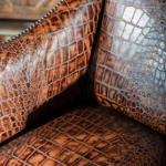 Embossed Leather Accent Chair - Image 4