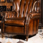 Saddle Dark Leather Armchair