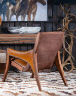 Saddle Leather Accent Chair - Image 2