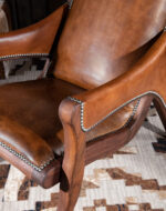Saddle Leather Accent Chair - Image 3