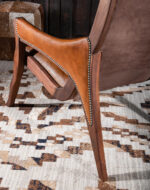 Saddle Leather Accent Chair - Image 6
