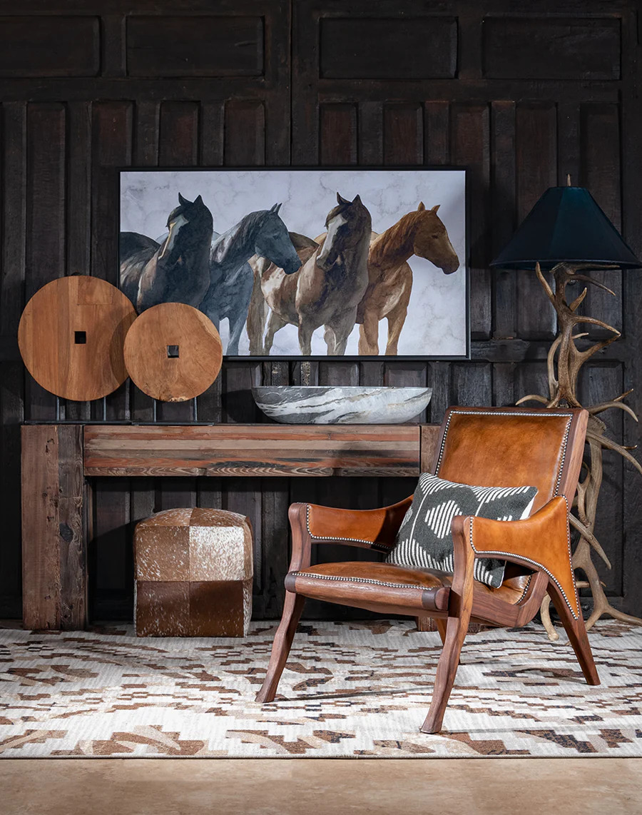 Saddle Leather Accent Chair Saddle Leather Accent Chair