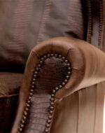 Old World Leather Chair - Image 3