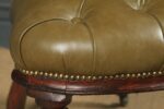 Antique English Victorian Leather Office Chair (Set Of 4) - Image 5