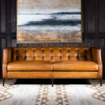 executive tufted leather sofa India – prestigious leather sofa by Teak & Tanned
