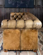 Beige Leather Chesterfield Sofa - Image 4