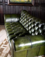 Emerald Leather Chesterfield Sofa- Three Seater - Image 5