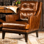 hasselback leather lounge chair India – tufted sofa accent by Teak & Tanned