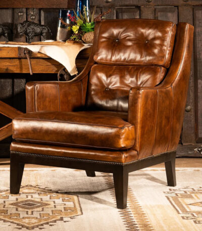 hasselback leather lounge chair India – tufted sofa accent by Teak & Tanned