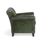 Leather Rustic Green Armchair - Image 3