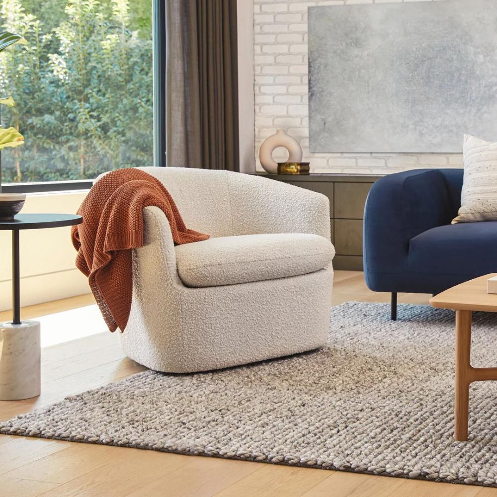 bouclé accent chair India – Turoy Bouclé Chair by Teak & Tanned