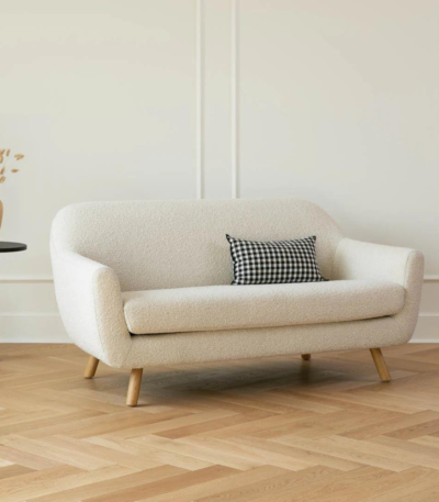 Marshmallow Boucle Loveseat