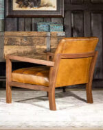 Western Leather Accent Chair Set of 2 - Image 4