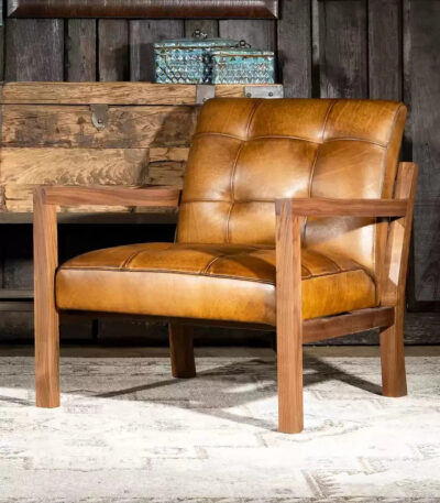 Western-Leather-Accent-chair
