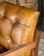 Western Leather Accent Chair Set of 2 - Image 6