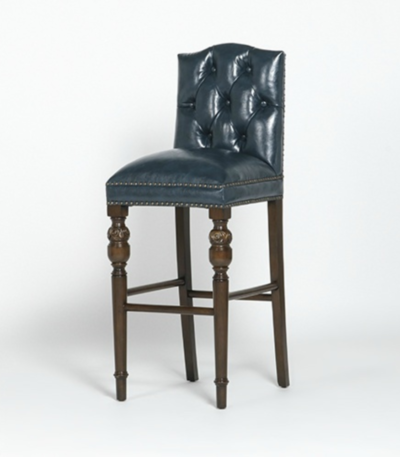 leather bar stool set India – Gentleman’s Club Stool Set by Teak & Tanned
