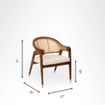 The Riviera Dining Chair- Set of 2 - Image 4