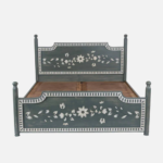 The Floral Whisper Hand-Painted Bed- Queen Size - Image 4