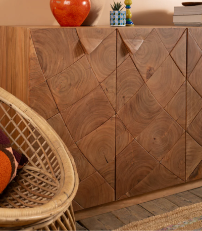cabinet furniture India – Mosaic Acacia Wood Sideboard by Teak & Tanned