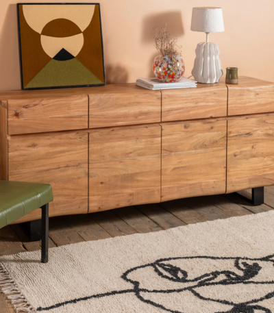 wooden cabinet furniture India – Acacia Natural Sideboard by Teak & Tanned