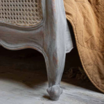 French Teak Cane Bed- King Size - Image 4