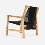 Veridian Natural Armchair-Black Traditional Cord/ Set of-2 - Image 2