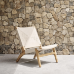 Teak Lounge Chair - Naturaline Cross Braided/ Set of -2 - Image 3