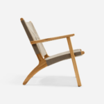 Teak Natural Armchair-Taupe Cross Braided Cord/ Set of-2 - Image 3