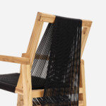 Veridian Natural Armchair-Black Traditional Cord/ Set of-2 - Image 4
