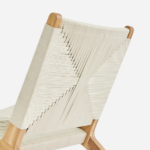 Teak Lounge Chair - Naturaline Cross Braided/ Set of -2 - Image 7