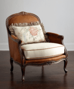 Aravalli Armchair – teak wood frame with handwoven fabric upholstery