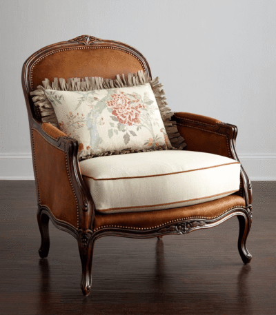 Aravalli Armchair – teak wood frame with handwoven fabric upholstery