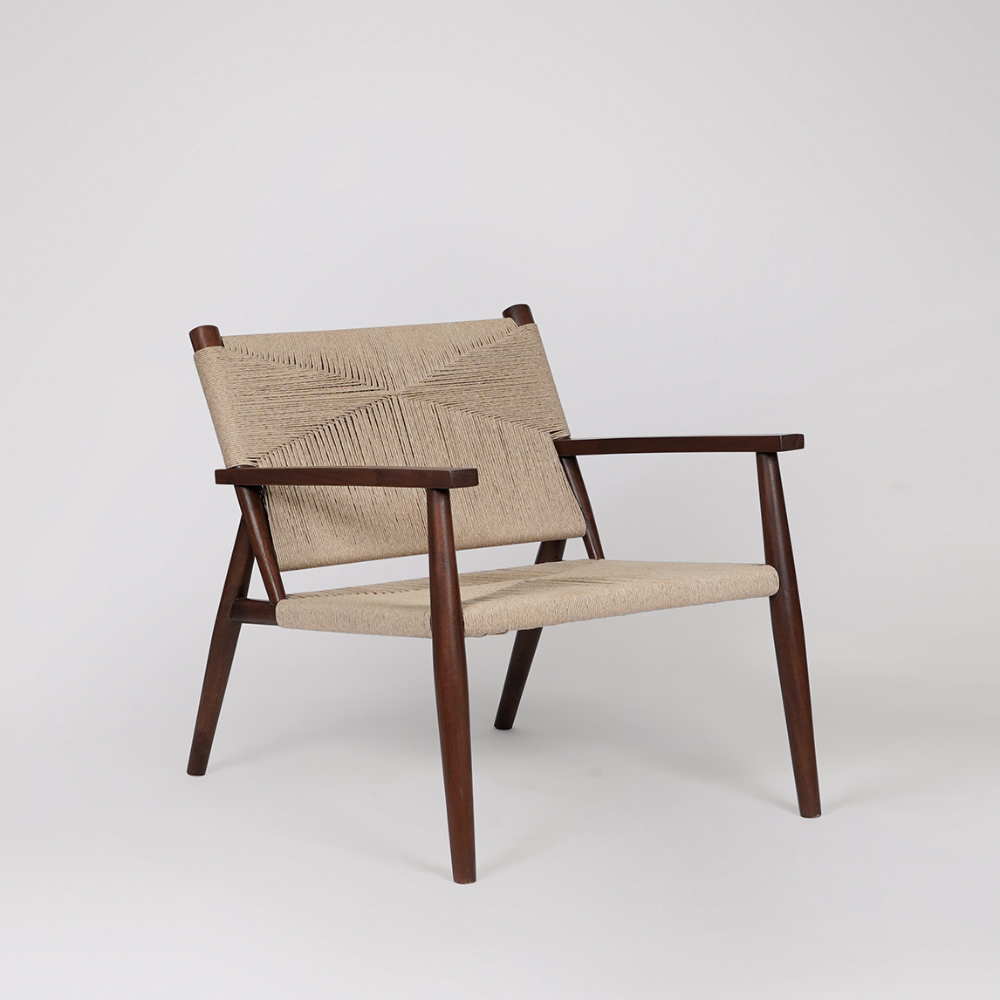 Forest Weave Chair Forest Weave Chair – solid teak wood lounge chair with woven cord seat and back (set of 2)