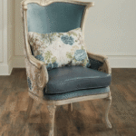 Opulent Teak Chair – hand-carved teak frame with plush upholstered seat