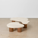 Curva Travertine Center Table - Image 2