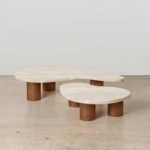 Curva Travertine Center Table - Image 3