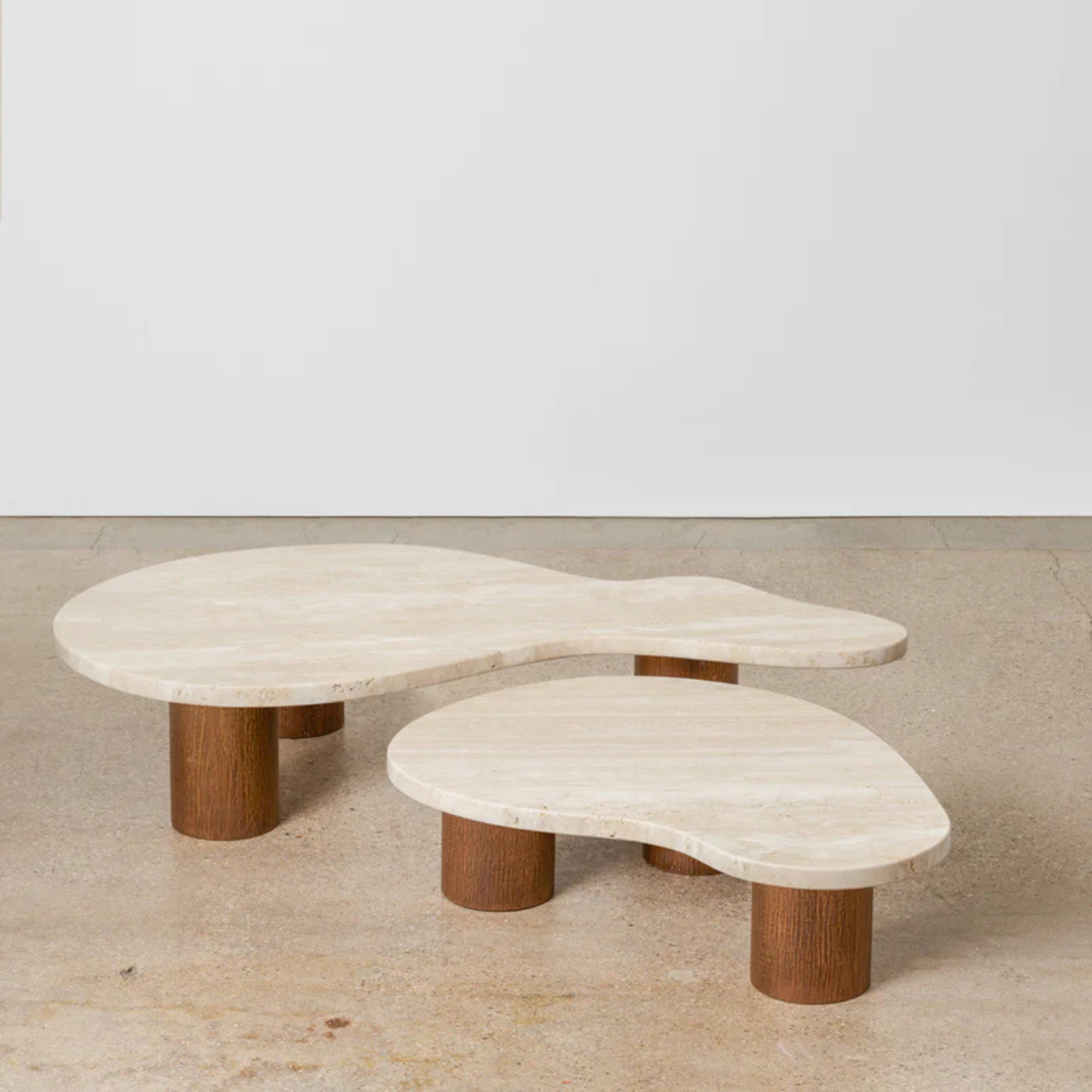 Curva Travertine Center Table Curva Travertine Center Table