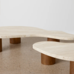 Curva Travertine Center Table - Image 5