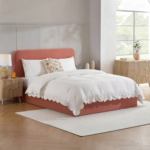 Luna Suede Upholstered Bed