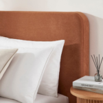 Luna Suede Upholstered Bed - Image 2