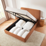 Luna Suede Upholstered Bed - Image 5